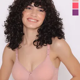 INKURV Pack of 3 Lily Lightly Padded Full Coverage Bra-image-26