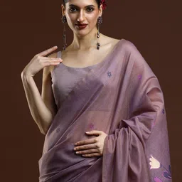 Mitera Floral Woven Design Muga Saree-picture-24