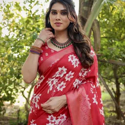 ALMAARI FASHION Floral Zari Pure Silk Kanjeevaram Saree-picture-39