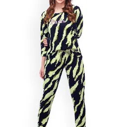 LOTIK Women's Cotton Geometric Print Full Sleeve NightsuitSet-picture-4
