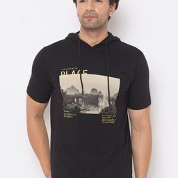 Duke Men Graphic Printed Hood Cotton T-shirt-image-51