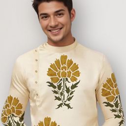 PulseIQ Men Ethnic Motifs Printed Kurta-image-77