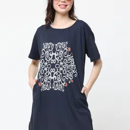 DDASPRATION Women Printed Short Sleeves Round Neck Cotton T-shirt-picture-41