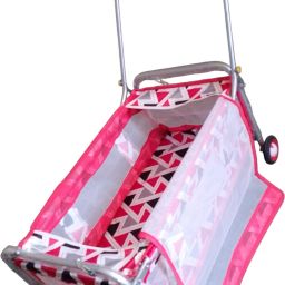 Swing Buggie Tralley bassinet for Baby New Born with Mosquito Net and Wheel-image-8