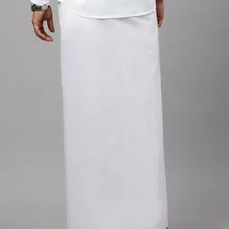 Ramraj Men Solid Adjustable Dhoti image 3