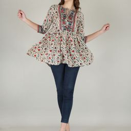 AJ ART Women Floral Printed Floral Anarkali Kurta-image-56