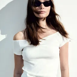H&M Ribbed Boat-Neck Top-image-93