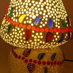SOMIL Multicoloured Textured Glass Table Lamp-image-78