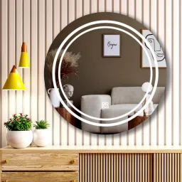LED Lights mirror with 3 different color Decorative Interior 24 X 24 Inch Bathroom Mirror-picture-7