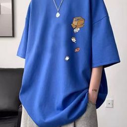 HERE&NOW Men Henley Neck Applique T-shirt-picture-21