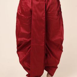 W & G Men Solid Silk Dhoti Pants Dhotis-image-18