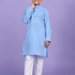 KRAFT INDIA Boys Striped Regular Straight Kurta with Pyjamas-picture-25