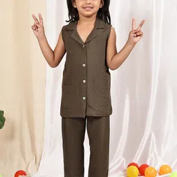 thkgrlz Girls Linen Top with Trousers Clothing Set-picture-8