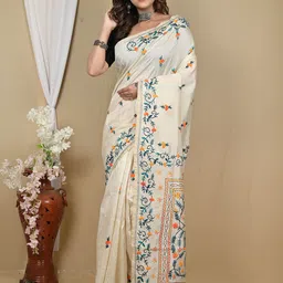 DipDiya Floral Embroidered Taant Saree-picture-39