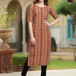Moda Rapido Women Ethnic Motifs Printed Crepe Kurta-image-60