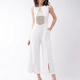 Miss Chase Basic Jumpsuit with Embellished-5