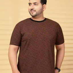 plusS Men Abstract Printed T-shirt-image-38