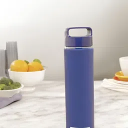 NATURALLY YOURS Blue Single Glass Solid Water Bottle-image-14