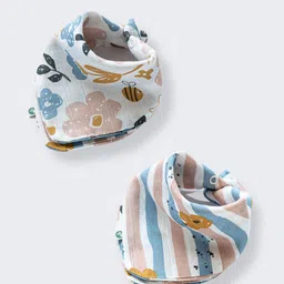 cocoon care Infant Striped Pack Of 2 Bibs-16