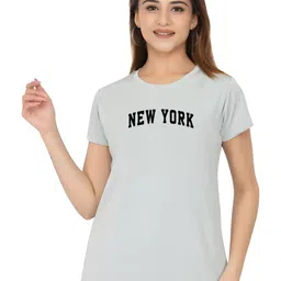 TRENDSATTIRE Typography Round Neck Regular Fit Printed T-shirt-picture-0