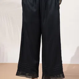 Mustard Women Knitted Palazzos-image-114