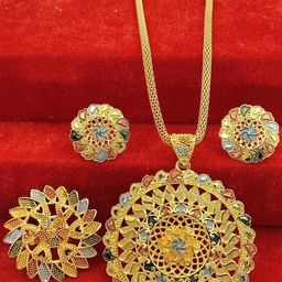 niva fashion Gold-Plated Brass Jewellery Set-55