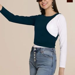 Mast & Harbour Pack Of 2 Colourblocked Fitted Top-image-60
