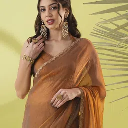 KALINI Gold Silk Blend Embellished Sarees-picture-30
