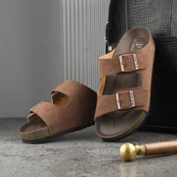 El Paso Men Slip-On Comfort Sandals-image-4