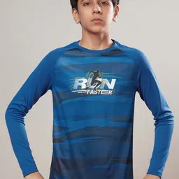 Technosport Boys Typography Printed Applique Slim Fit T-shirt-image-67