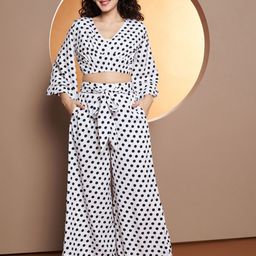 BRINNS Printed V-Neck Crop Top With Palazzos-picture-14