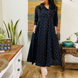 Bohemian Dream Women Printed A-Line Midi Dress-image-63
