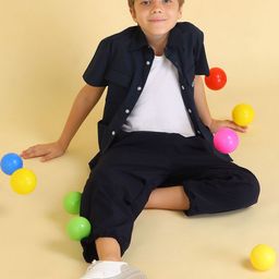 U.S. Polo Assn. Kids Boys Boxy Opaque Casual Shirt-picture-23