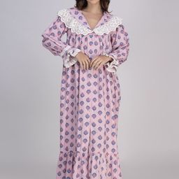 Moomaya Printed Maxi Nightdress-image-17