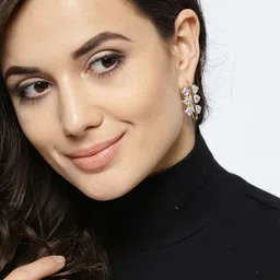 Priyaasi Gold-Plated Cubic Zirconia Classic Drop Earrings-33