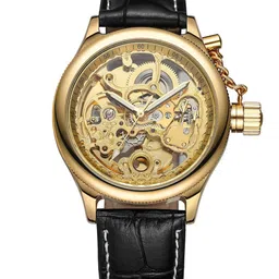 FORSINING Men Skeleton Dial Analogue Watch FSG8155M3G3-image-5