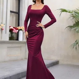 StyleCast Square Neck Bodycon Maxi Dress-image-26