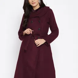 Athena Women Shawl Collar Double-Breasted Trench Coat-picture-21