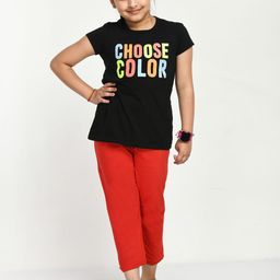 BAESD Girls Cotton High-Rise Pure Cotton Slim Fit Capris-image-2