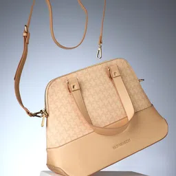 Van Heusen Geometric Printed Structured Handheld Bag image 2