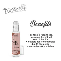 Newsio Lip Set Of 3 Roll On Serum For Moisturizes & Hydrates - 10 ml Each - Chocolate image 4