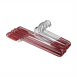 AURA 10Pcs Red Stainless Steel Sarees Hangers-48