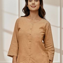 VASTRAMAY Cotton Round Neck Straight Kurta-picture-53