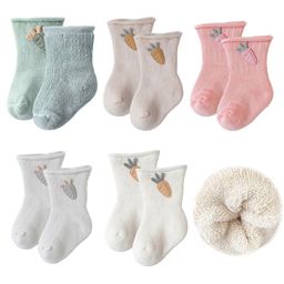 Gustave Infants Set Of 6 Printed Ankle Length Winter Warm Cartoon Cotton Socks-image-42