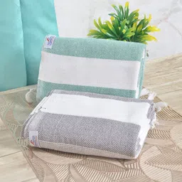 FABINALIV Multicoloured 2 Striped Cotton 225 GSM Bath Towel-6