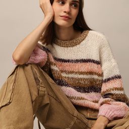 ONLY Women Striped Long Sleeves Round Neck Pullover Sweaters-picture-34