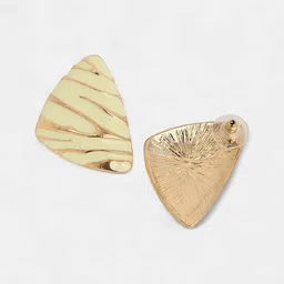 SOHI The Trinity Gold-Plated Triangular Studs image 5