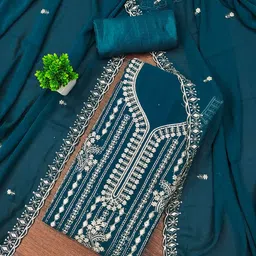 Panzora Embroidered Unstitched Dress Material-image-55