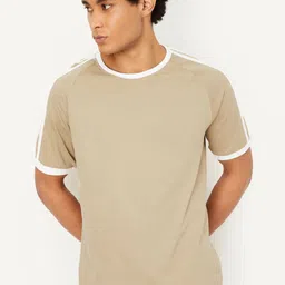 max Men Solid Round Neck Pure Cotton T-shirt-image-21