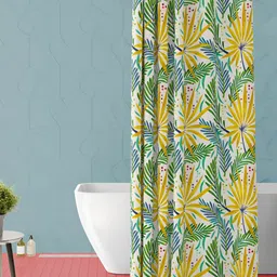 ArtzFolio Yellow & Green Printed Waterproof Shower Curtain-image-97